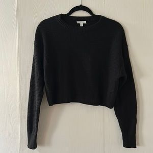 Black long sleeve cropped sweater from Nordstrom